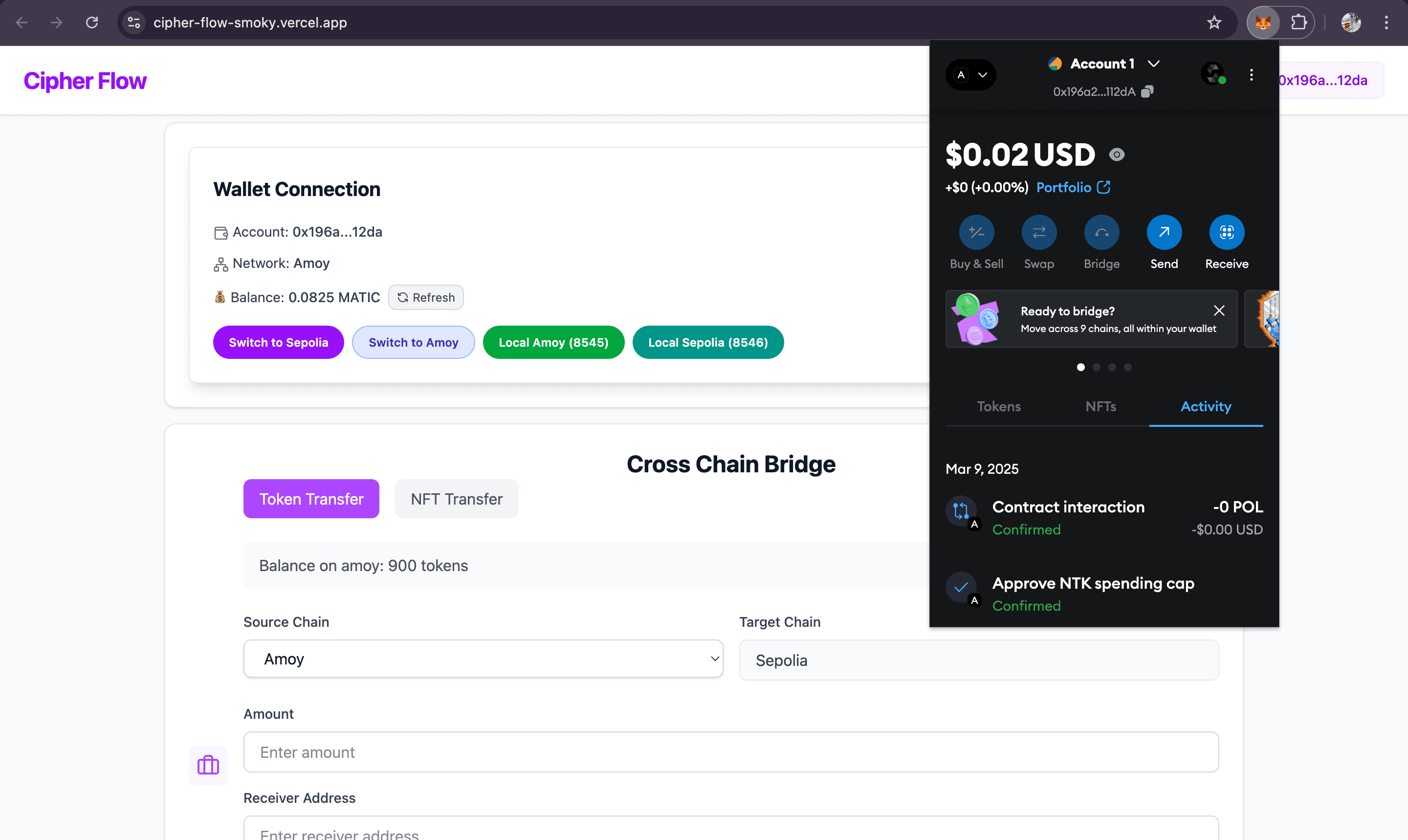 Cipher Flow - Cross Chain Asset
