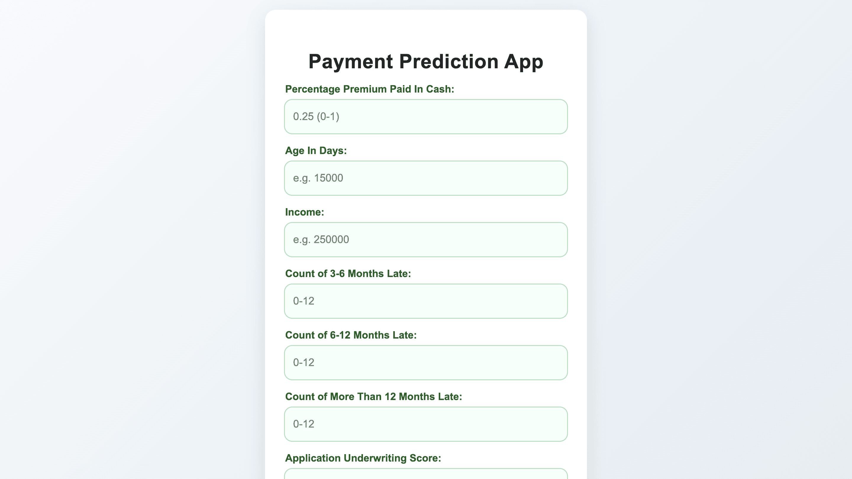 Premium Payment Prediction System